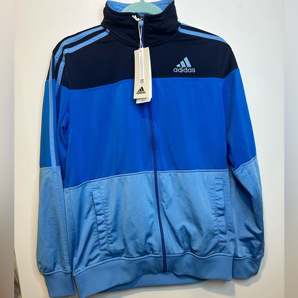 NWT Adidas Allday Blue Tricolor Track Jacket Size Small Men’s/Unisex - Picture 5 of 5